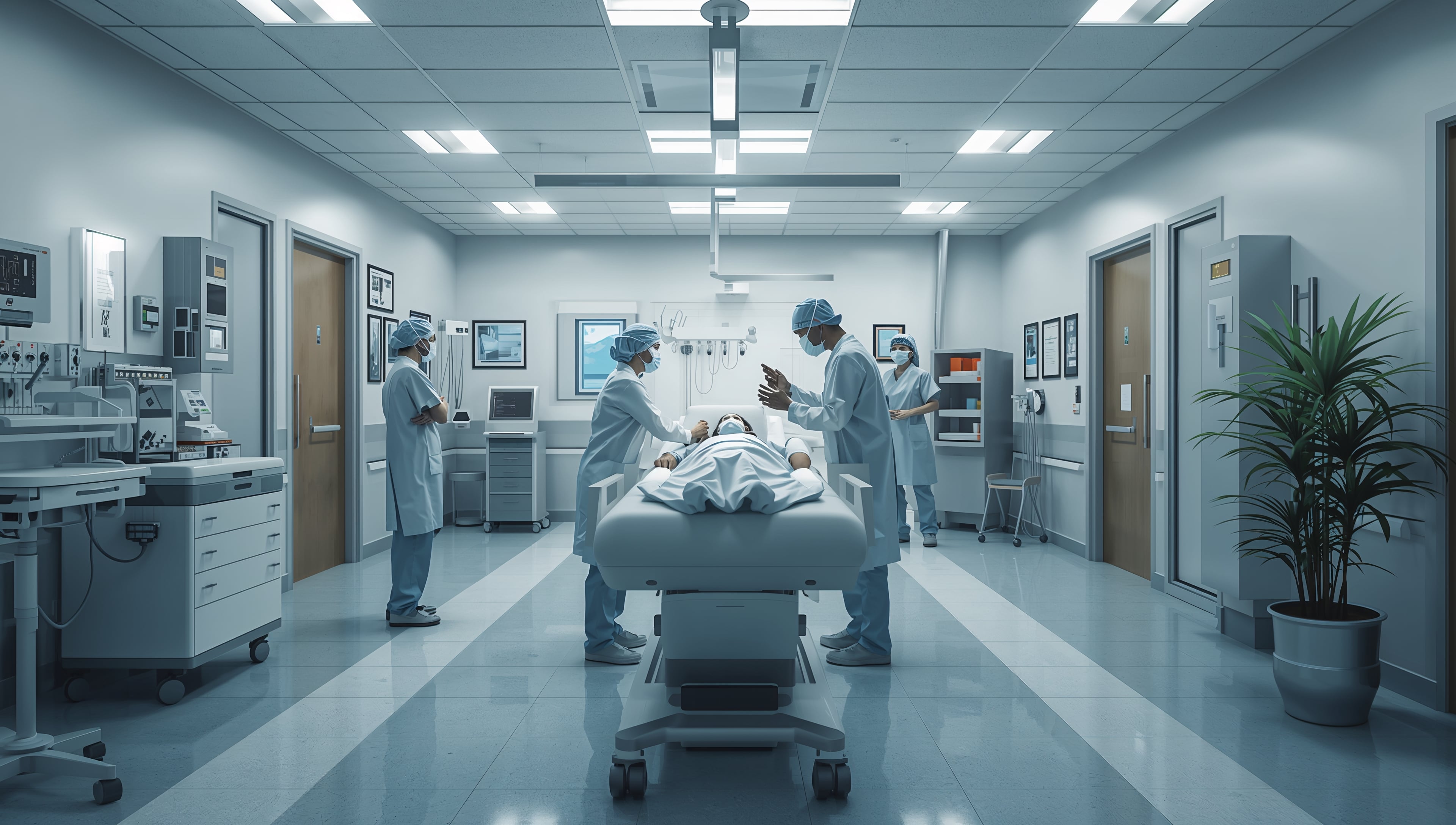 Hospitalization Photo Healthcare Medical: Photorealistic wide shot of Medical healthcare ...