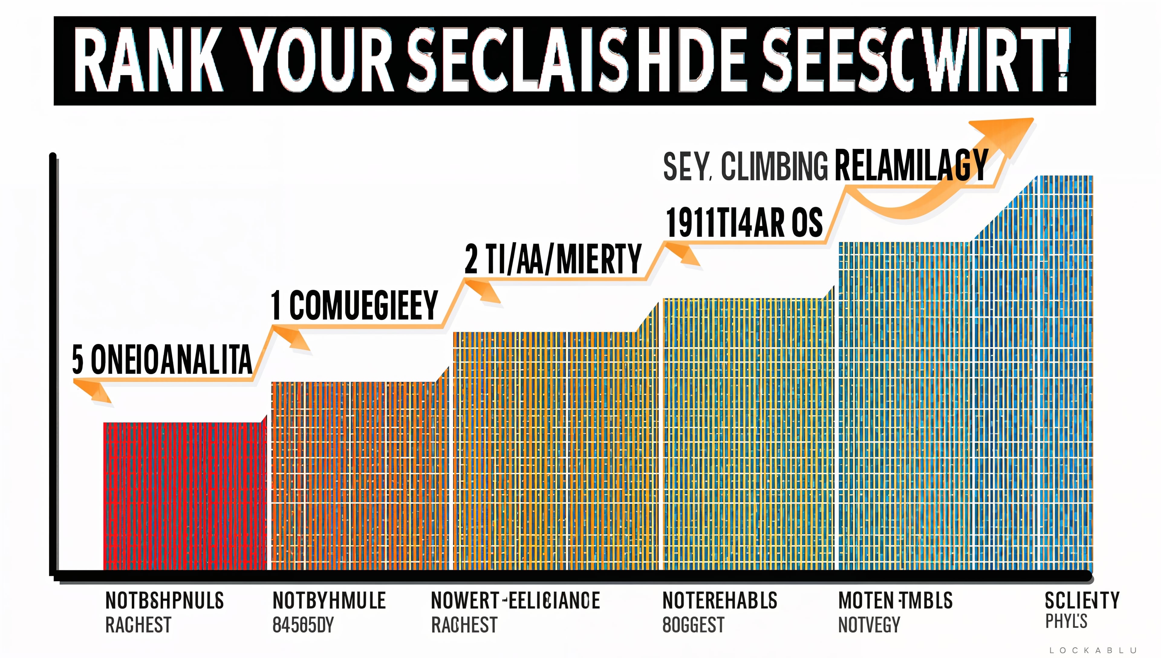 Website ranking climbing upward chart showing SEO success visualization